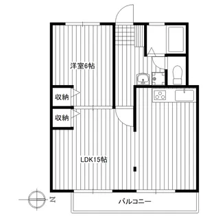 コーポエビハラI【2階】の間取り