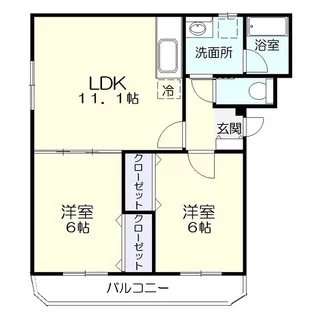 パレスデュオ【1階】の間取り