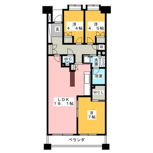 グランドメゾン勝川ネクシティ ウエストコート【14階】の間取り