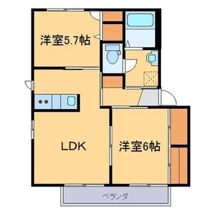 アスナロB【1階】の間取り