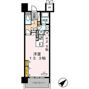 ロイヤルパークス豊洲【4階】の間取り