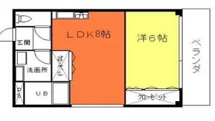 アネシスコート門口【6階】の間取り