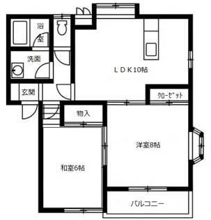 アーバン萩原【1階】の間取り