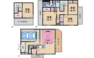 Grand Jete’ Vue Iwazono【3階】の間取り