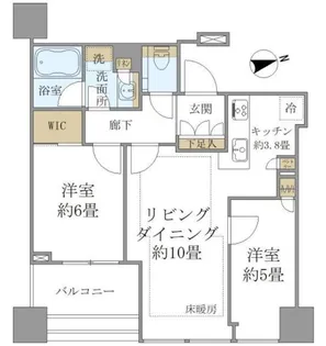 白金ザ スカイ EAST【19階】の間取り