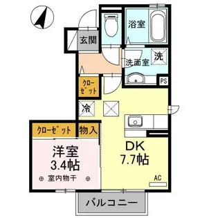 テトラ【1階】の間取り