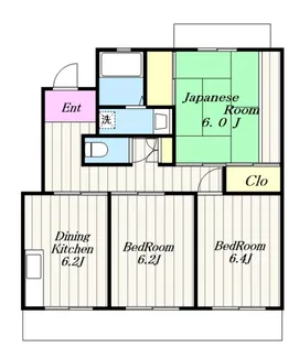 ラ・ポール田中【0】【3階】の間取り