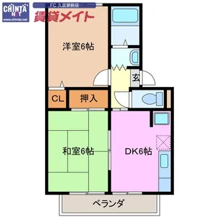 第二ビーチブリーズ【2階】の間取り