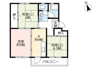 UR寝屋川【3階】の間取り
