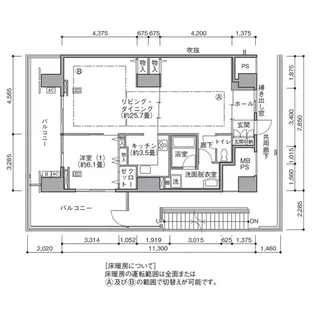 東雲キャナルコートCODAN16号棟【7階】の間取り