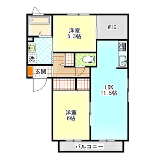 ヴィラクラウド【2階】の間取り