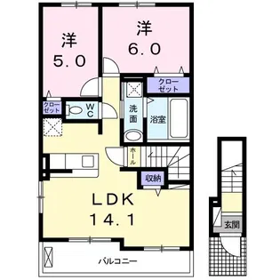 サンフラワー砂口【2階】の間取り
