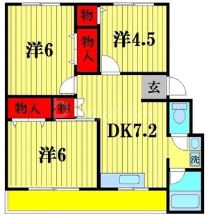 秋山コーポラス【4階】の間取り
