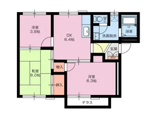グレイスビラ【1階】の間取り