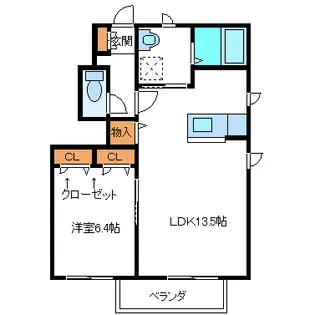 グリーンレジデンス A棟【1階】の間取り