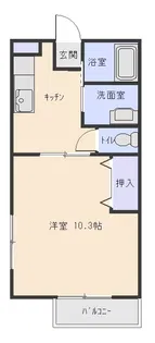 コーポK【2階】の間取り