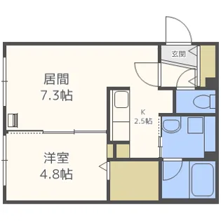 BAMBINI発寒【1階】の間取り