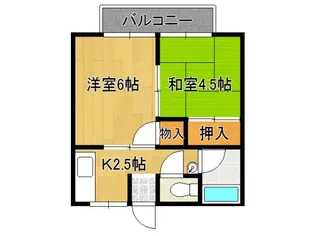 真菅サンハイツ【2階】の間取り