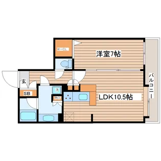ダイアパレス花京院【3階】の間取り