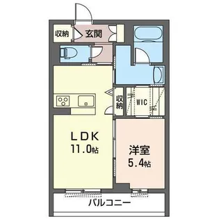 ユーフォネス【1階】の間取り