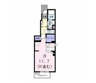 サリーレプーロ【1階】の間取り