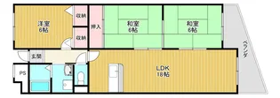 ヴィルヌーブエスト【3階】の間取り