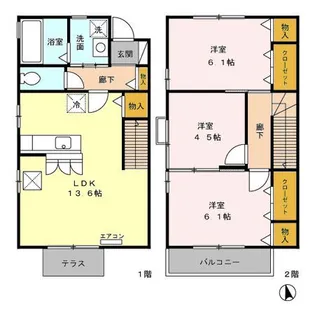 三重県津市上浜町1【一戸建】の間取り