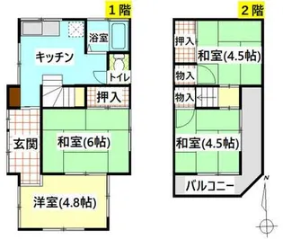 埼玉県入間郡毛呂山町前久保南4【一戸建】の間取り