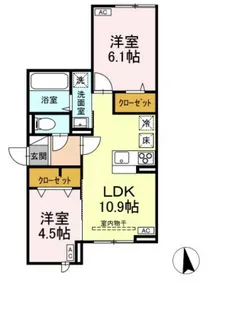 アセットコート貫井北町B【1階】の間取り
