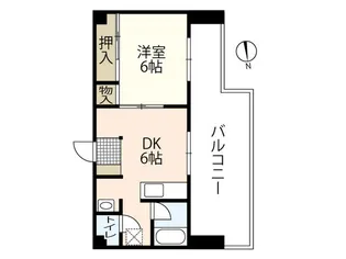 三川町ダイヤビル【6階】の間取り
