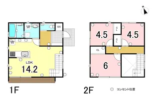 岡山県岡山市北区小山【一戸建】の間取り