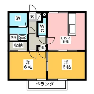 ラベンダーII【2階】の間取り