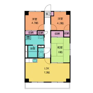 3LDKの間取り画像