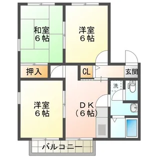 メゾンむつみヶ丘【1階】の間取り