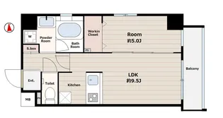 ランティエ千林大宮【7階】の間取り