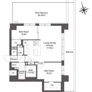 ルーウェ東大泉【4階】の間取り