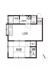 アパートAMI【1階】の間取り