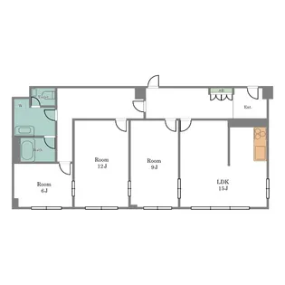 大永初台マンション【7階】の間取り