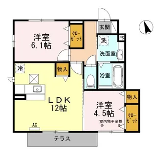 アクエリアス【1階】の間取り