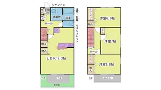 プレリビイエール【1階】の間取り