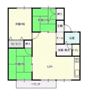 山形県山形市松波3【アパート】の間取り