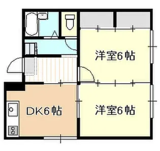 岡山県岡山市南区福田【アパート】の間取り