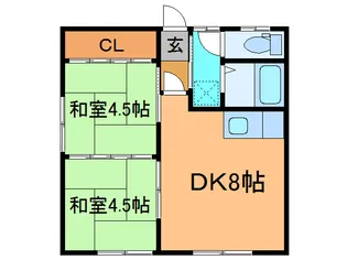 2DKの間取り画像
