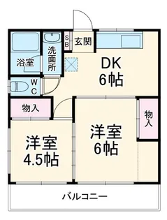 コーポながい【2階】の間取り