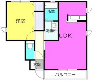 メゾン・ドゥ・ヴェールB【1階】の間取り