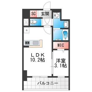 ベルンガーデン林寺【7階】の間取り