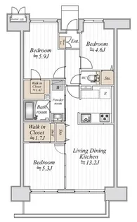 千葉県習志野市谷津7【マンション】の間取り