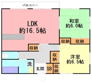 パレロワイヤル善行【2階】の間取り