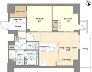 オアーゼ日暮里レジデンス【10階】の間取り