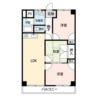 グランドハイツ竜王【5階】の間取り